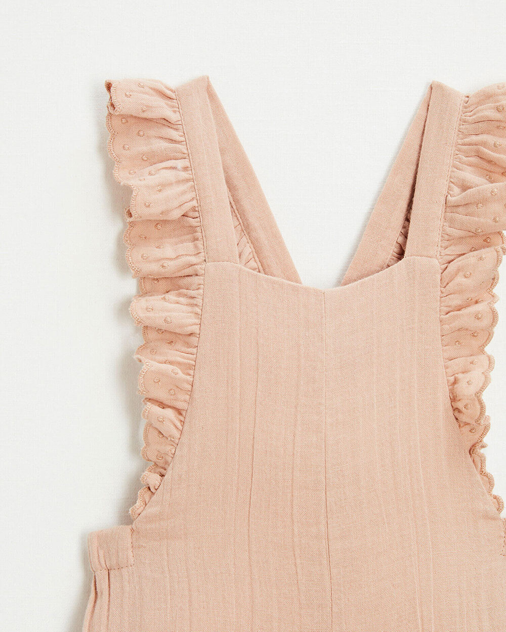 Cotton gauze jumpsuit Powder pink color Natalys