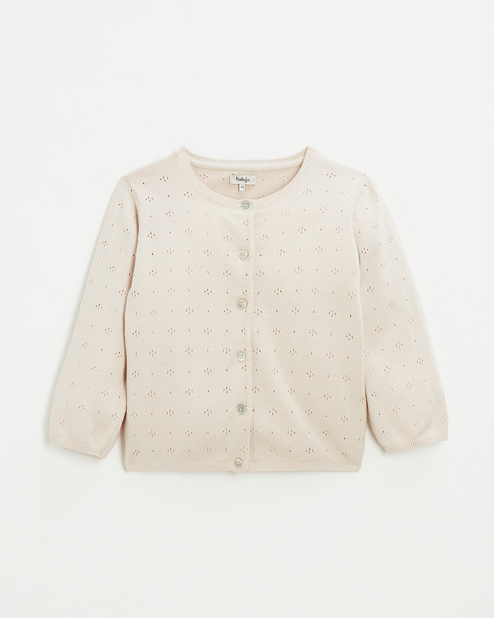 Openwork knit cardigan Pink color Natalys