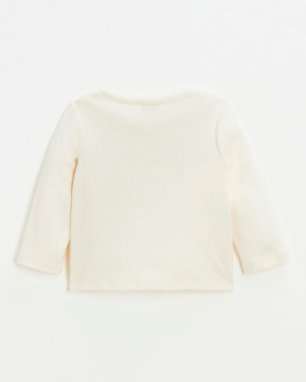 Cotton ribbed cardigan Chalk color Natalys