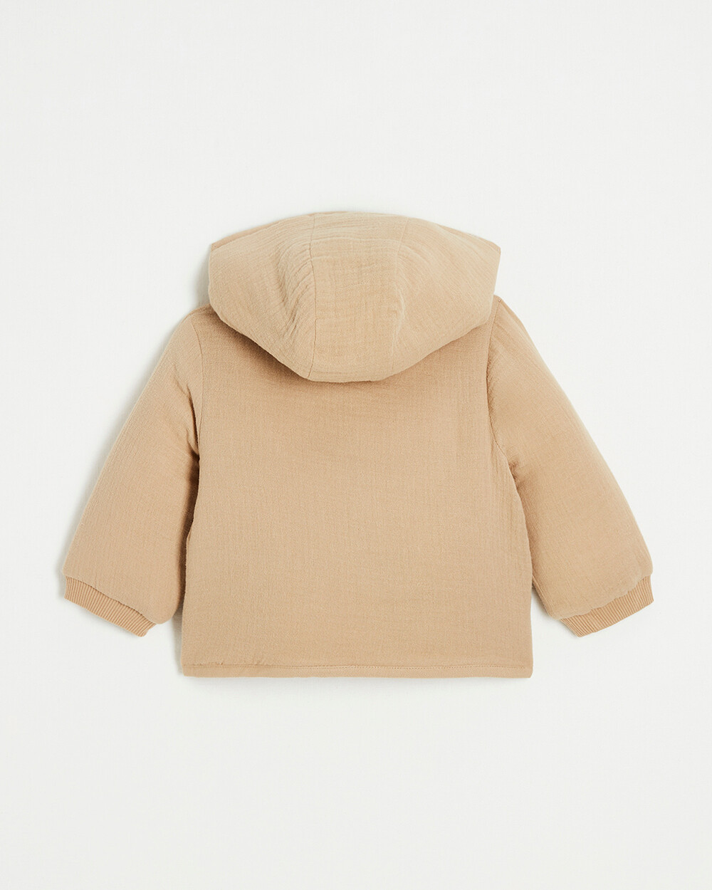 Cotton gauze padded jacket Camel color Natalys