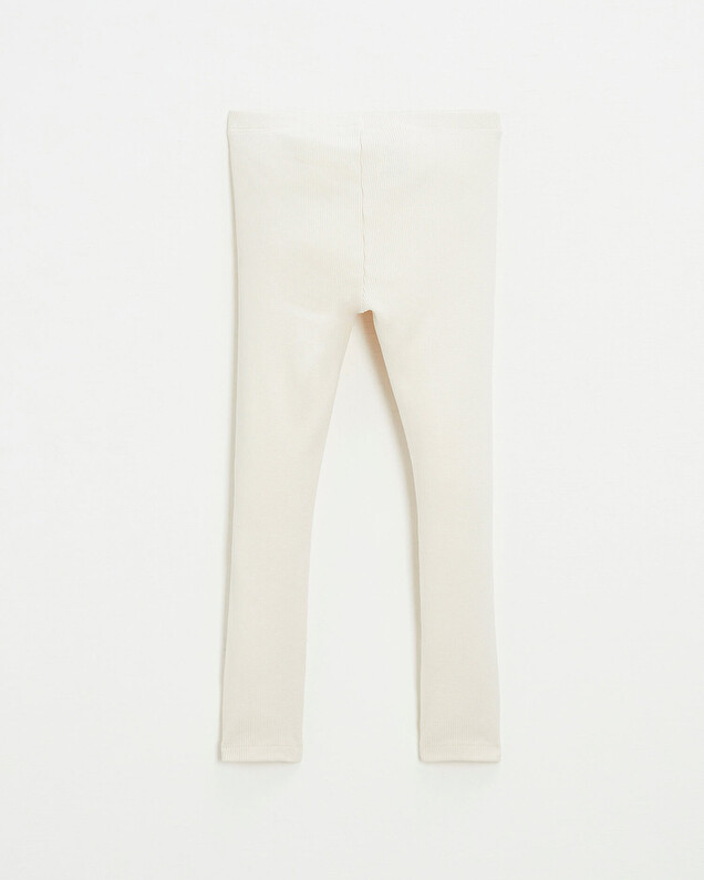 Cotton ribbed leggings Chalk color  Natalys