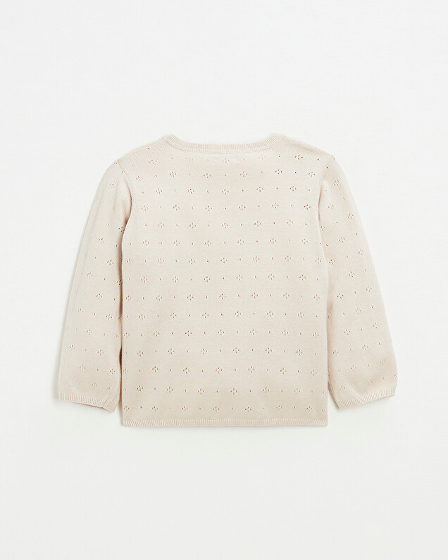 Openwork knit cardigan Pink color  Natalys