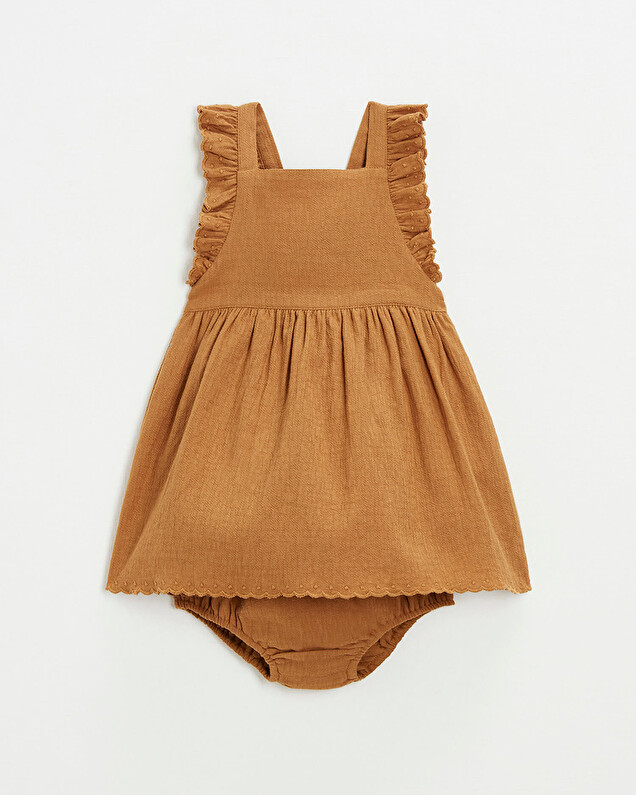Crepe dress Bronze color  Natalys