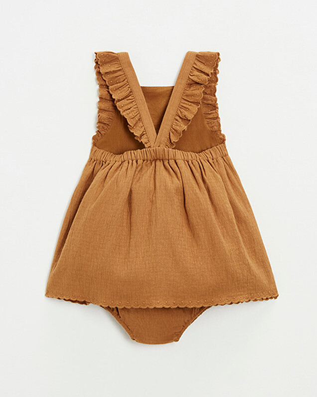 Crepe dress Bronze color  Natalys