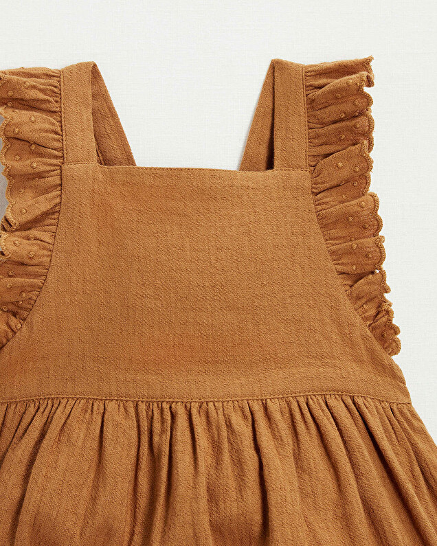 Crepe dress Bronze color  Natalys