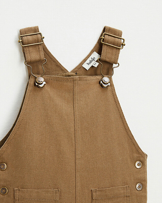 cotton canvas overalls Brown color  Natalys