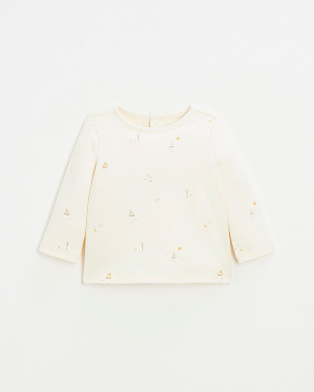 Sailor print t-shirt Ecru color  Natalys