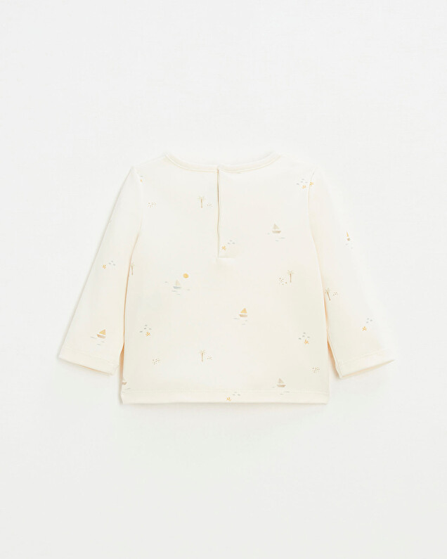 Sailor print t-shirt Ecru color  Natalys