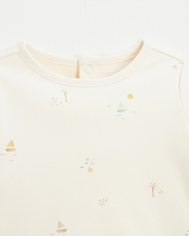 Sailor print t-shirt Ecru color  Natalys