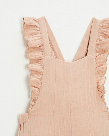 Cotton gauze jumpsuit Powder pink color  Natalys