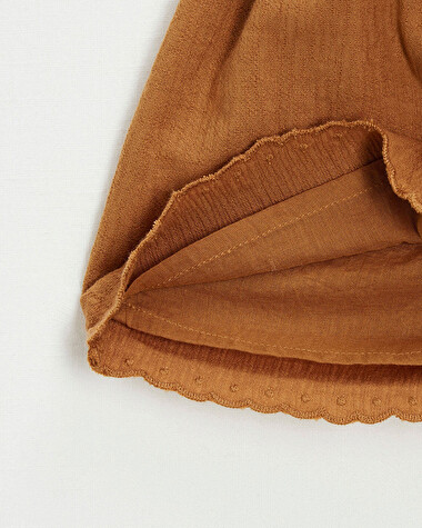 Crepe dress Bronze color  Natalys