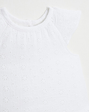 English embroidery dress Ecru color  Natalys