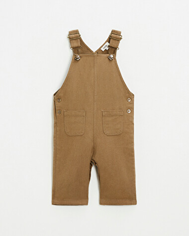 cotton canvas overalls Brown color  Natalys