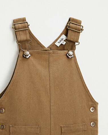 cotton canvas overalls Brown color  Natalys