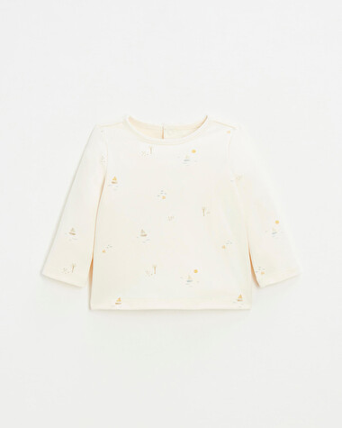 Sailor print t-shirt Ecru color  Natalys