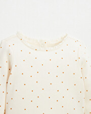 Polka dot print t-shirt Ecru color Natalys