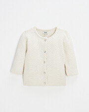 Fancy knit cardigan Ecru color Natalys