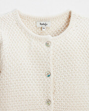 Fancy knit cardigan Ecru color Natalys