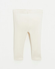 Cotton ribbed leggings Chalk color  Natalys