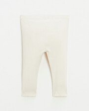 Cotton ribbed leggings Chalk color  Natalys