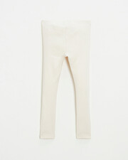 Cotton ribbed leggings Chalk color  Natalys