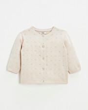 Openwork knit cardigan Pink color Natalys