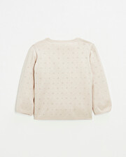 Openwork knit cardigan Pink color Natalys