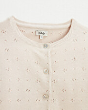 Openwork knit cardigan Pink color Natalys