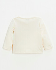 Cotton ribbed cardigan Chalk color Natalys