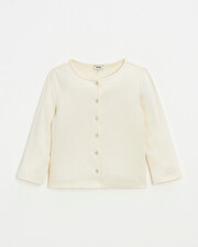 Cotton ribbed cardigan Chalk color Natalys