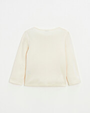 Cotton ribbed cardigan Chalk color Natalys
