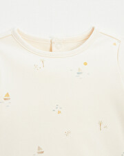 Sailor print t-shirt Ecru color  Natalys