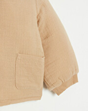 Cotton gauze padded jacket Camel color Natalys