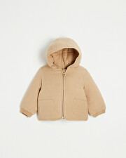 Cotton gauze padded jacket Camel color Natalys