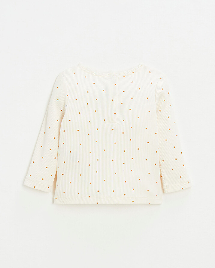 Polka dot print t-shirt Ecru color Natalys