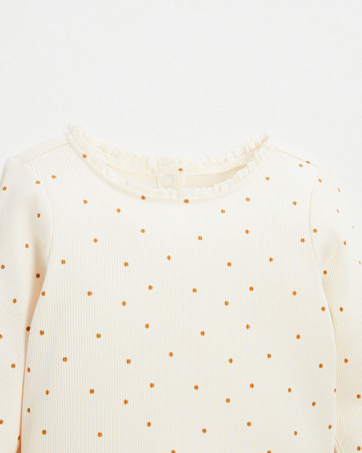 Polka dot print t-shirt Ecru color Natalys