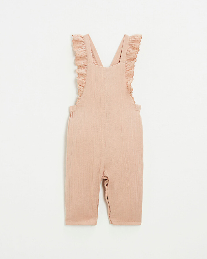 Cotton gauze jumpsuit Powder pink color Natalys