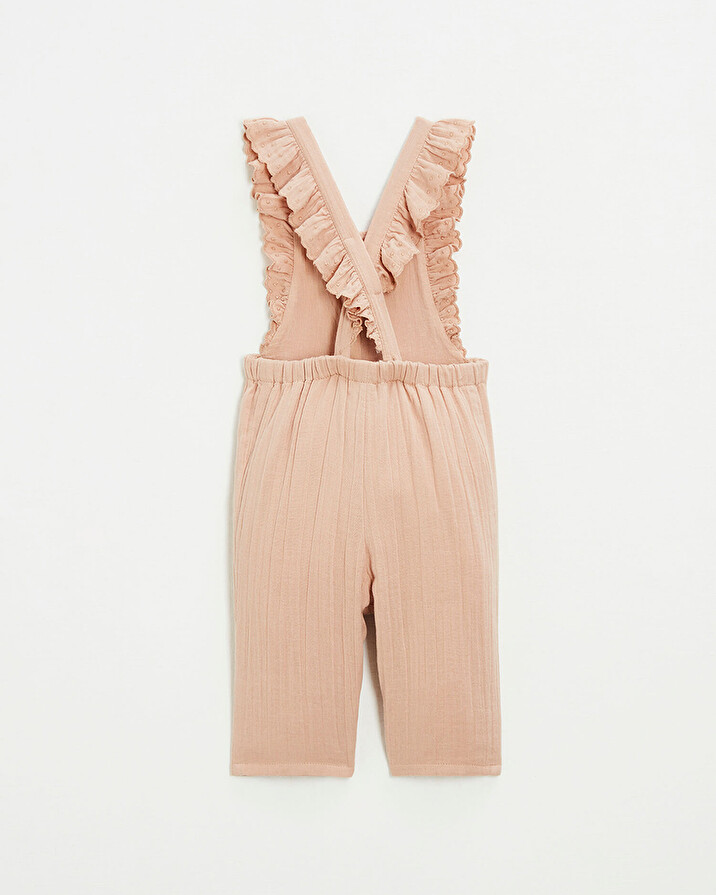 Cotton gauze jumpsuit Powder pink color Natalys