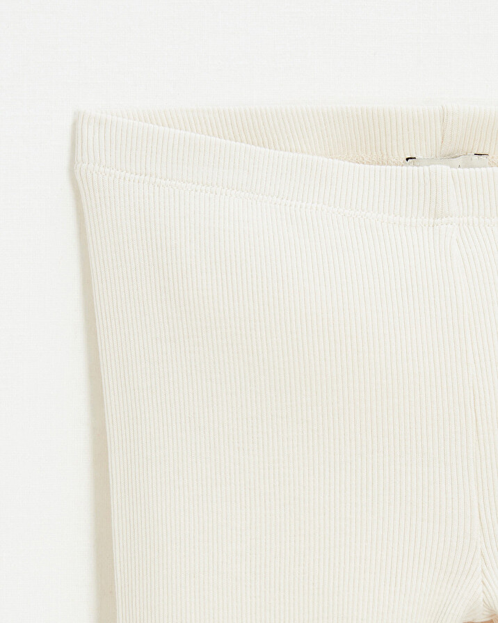 Cotton ribbed leggings Chalk color  Natalys