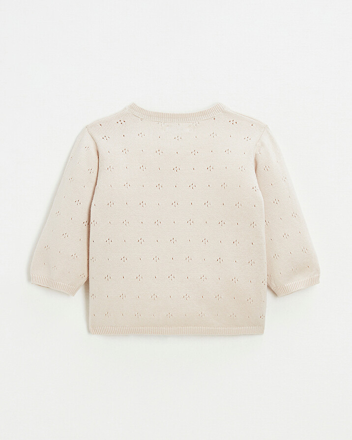 Openwork knit cardigan Pink color Natalys