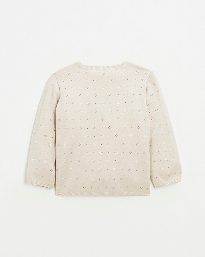 Openwork knit cardigan Pink color Natalys