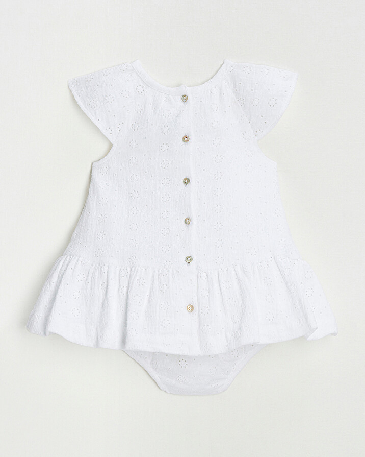 English embroidery dress Ecru color Natalys