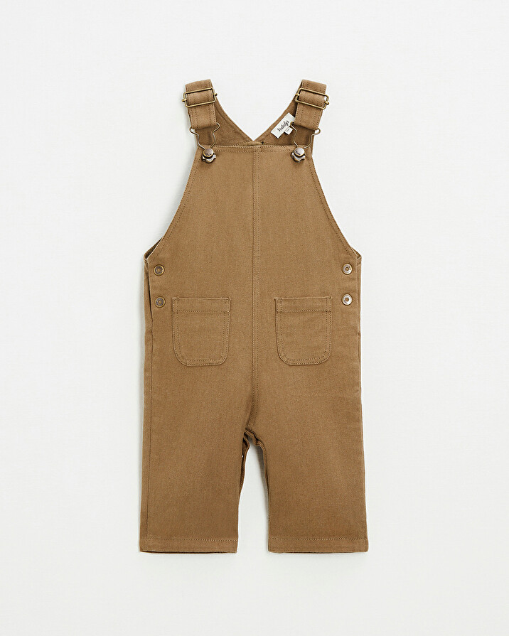 cotton canvas overalls Brown color  Natalys