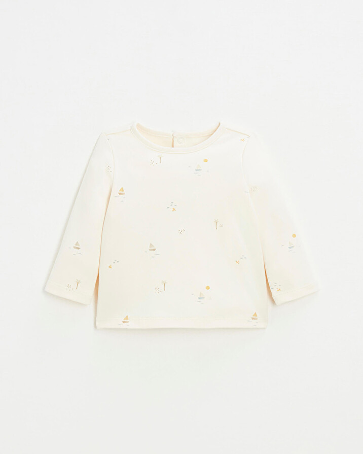 Sailor print t-shirt Ecru color  Natalys