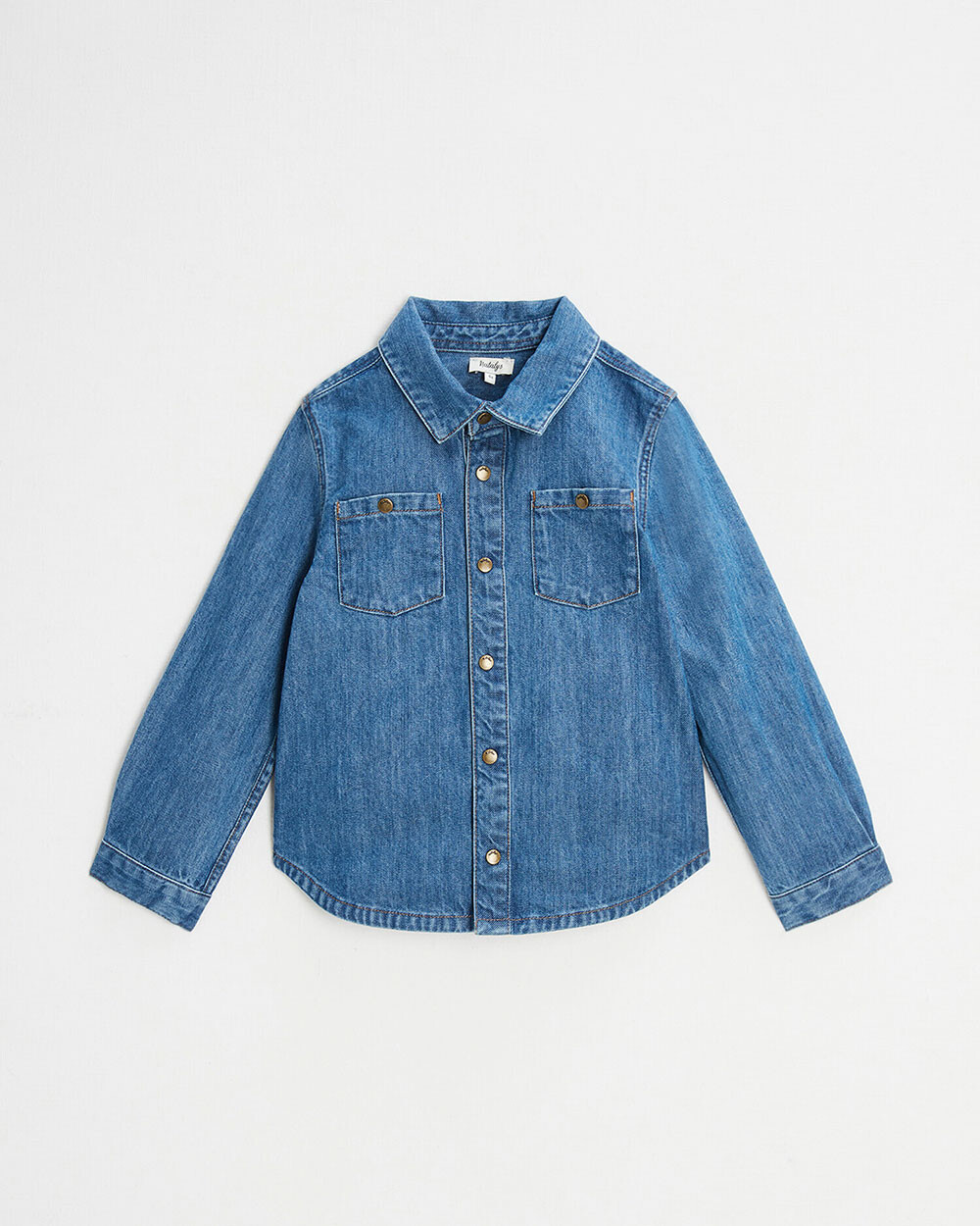 Long sleeve denim shirt Blue color Natalys