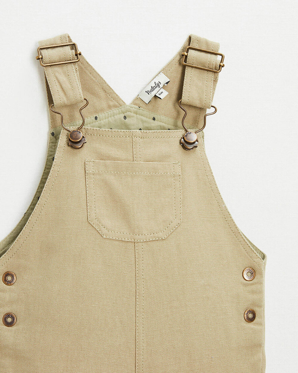 Cotton canvas overalls Light khaki color  Natalys
