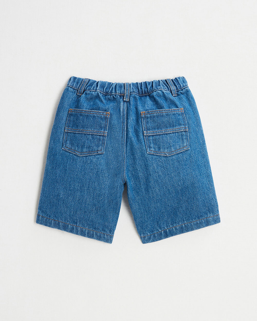 Raw denim Bermuda shorts Dark blue color Natalys