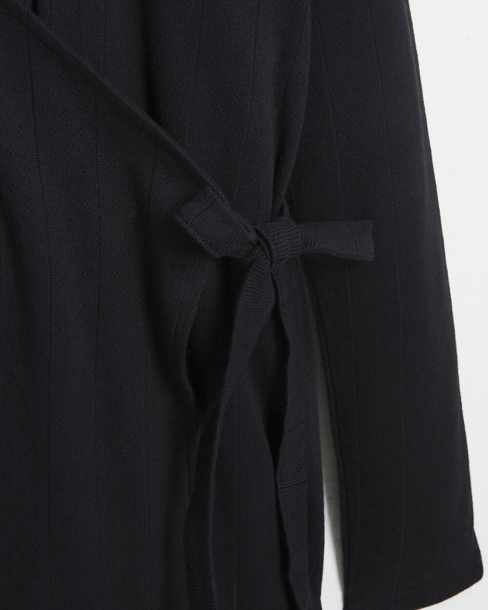 Cotton wrap cardigan Black color Natalys