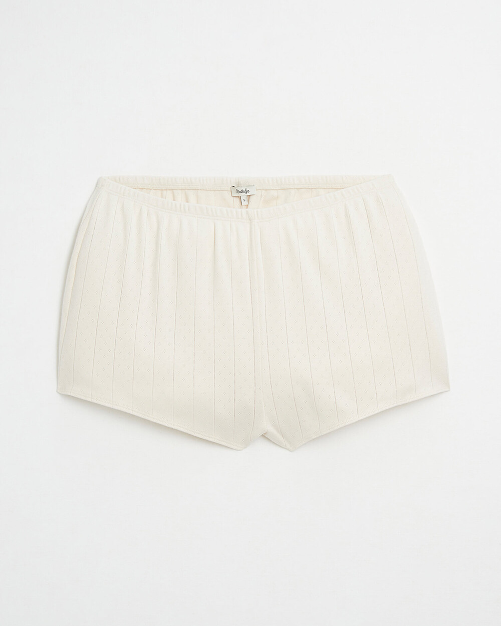 Fancy ribbed shorts Ecru color Natalys
