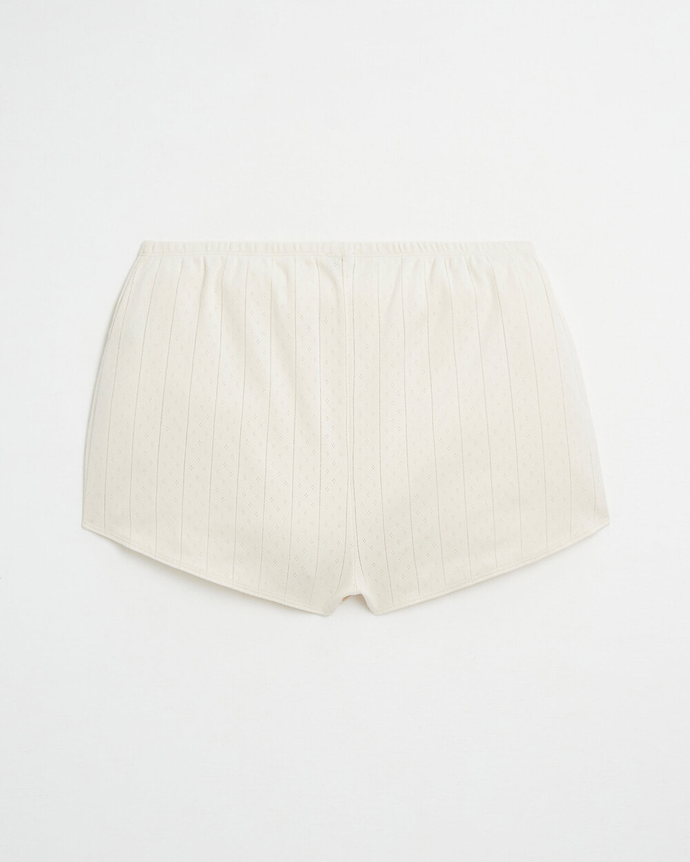 Fancy ribbed shorts Ecru color Natalys